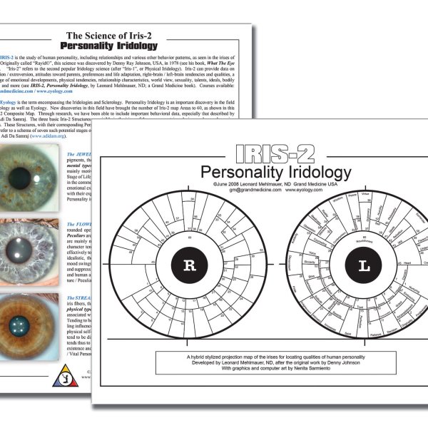 IRIS-2 PERSONALITY IRIDOLOGY MAP